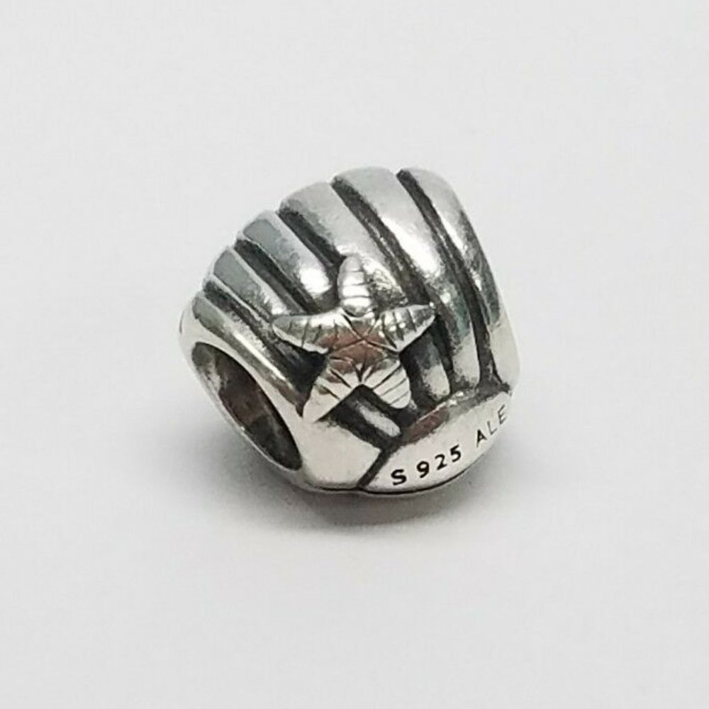 Authentic Pandora Sterling Silver Seashell Bead - image 3